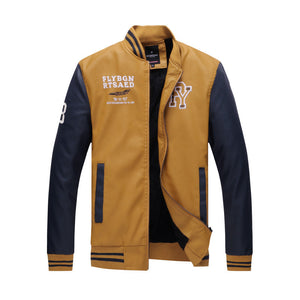Men's Fleece Short Leather Jacket - A Must-Have for Every Wardrobe