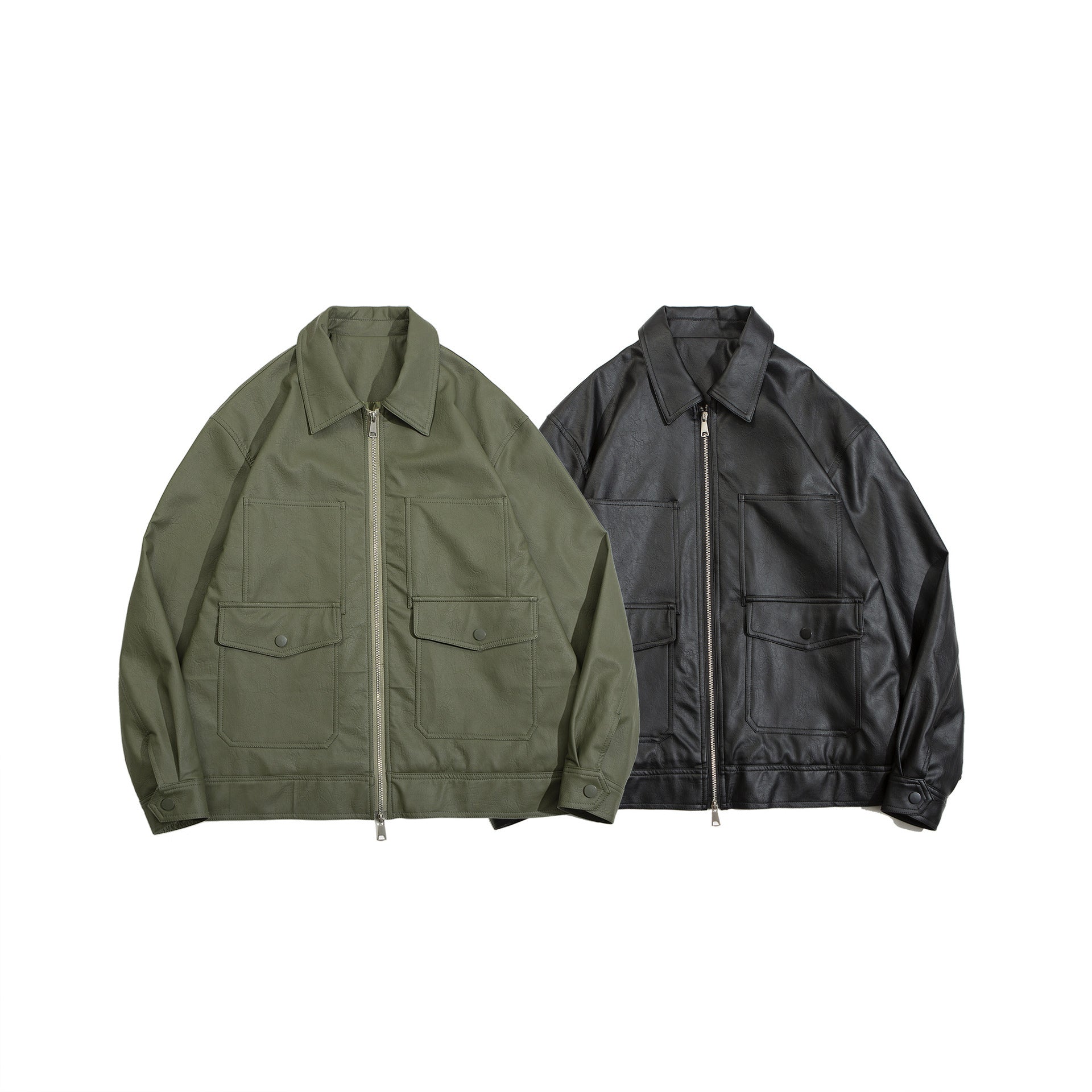 Autumn Workwear PU Leather Jacket