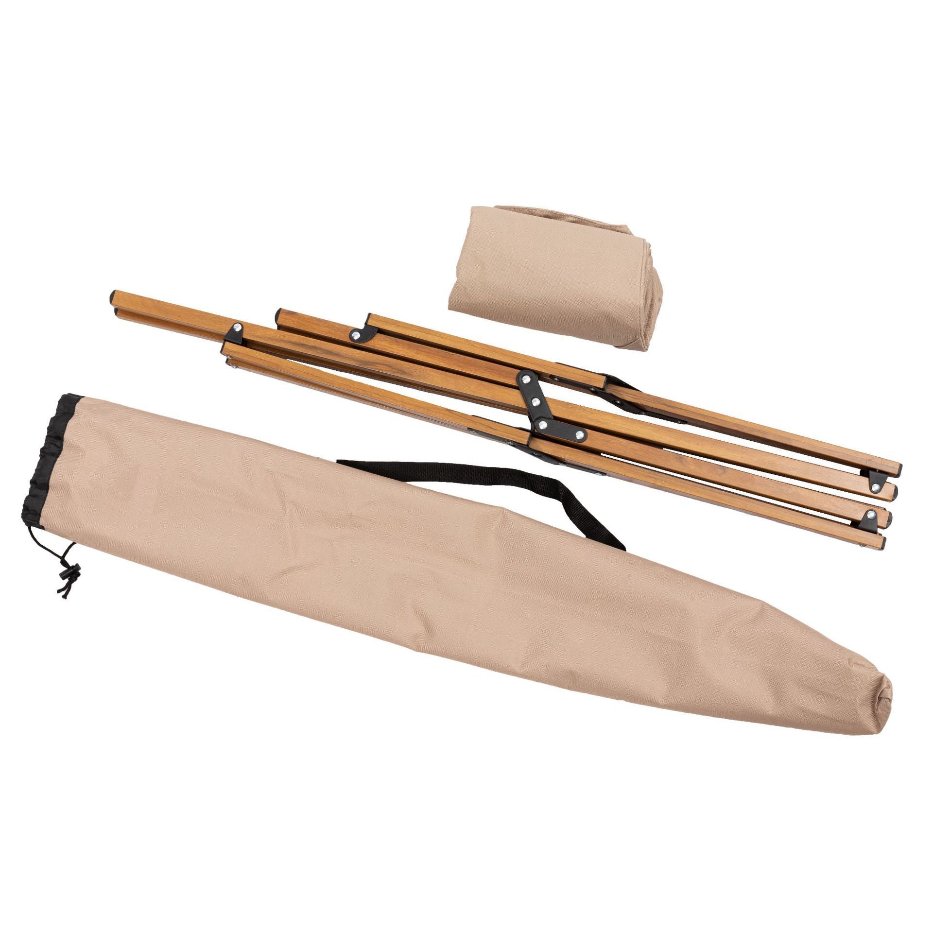 Folding Wooden Grain Camping Chair