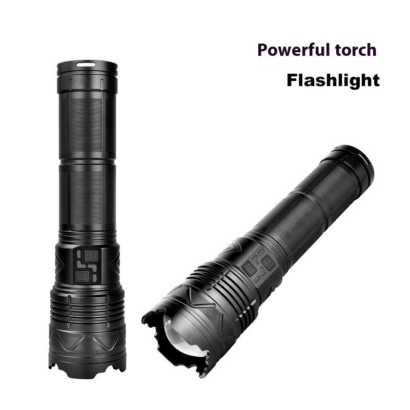 Outdoor Multifunctional Zoom Strong Light Flashlight