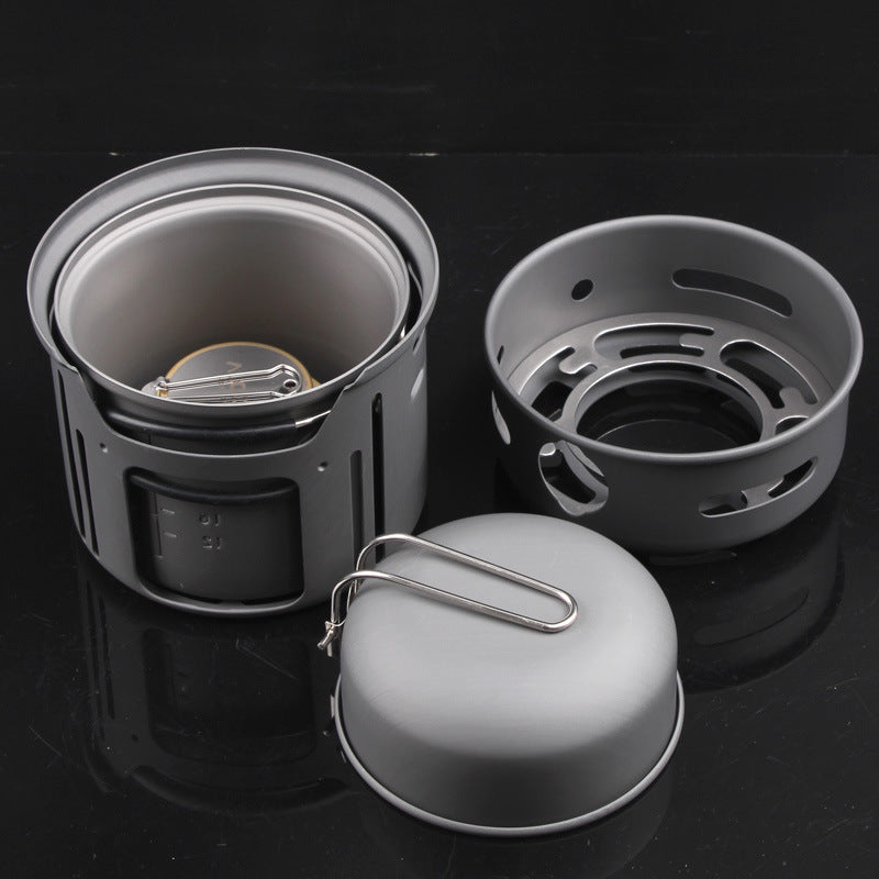 Portable 7pcs Camping Cookware Set