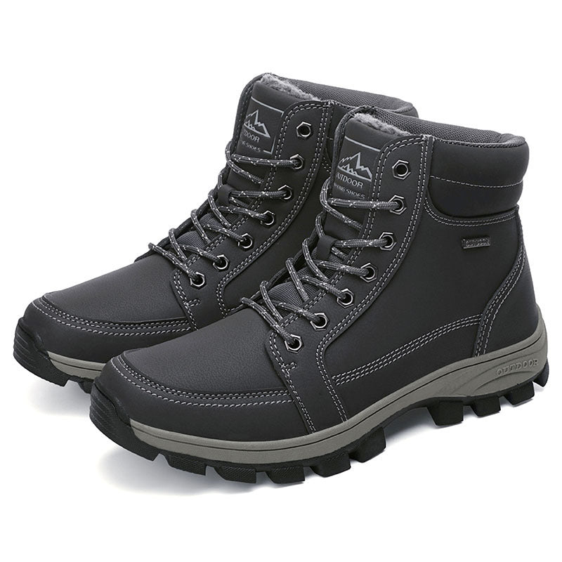Men's large size snow hiking shoes