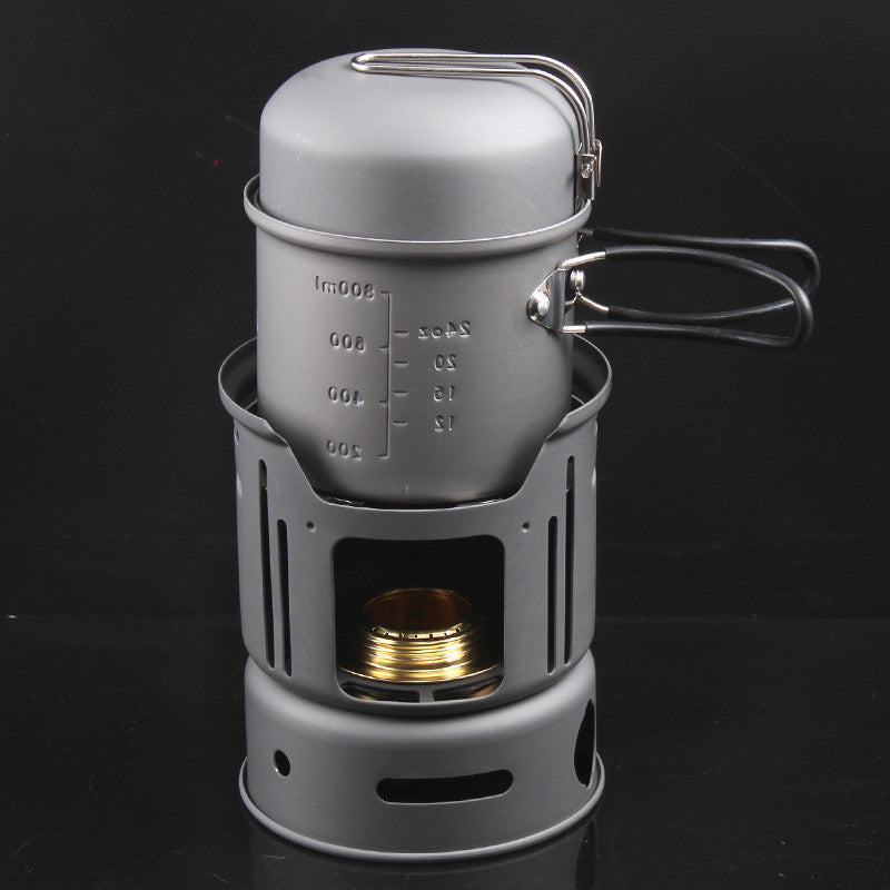 Portable 7pcs Camping Cookware Set