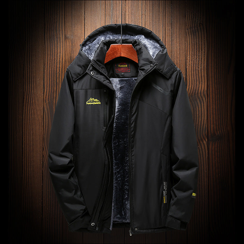 Fleece-lined Thickened Outdoor Shell Jacket