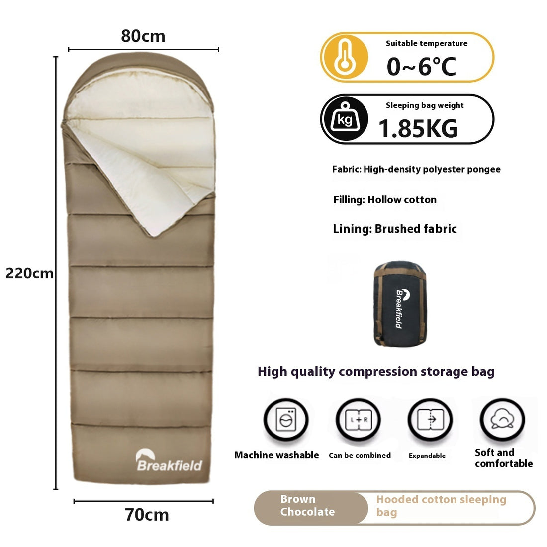Outdoor Camping Thickened Cotton Sleeping Bag